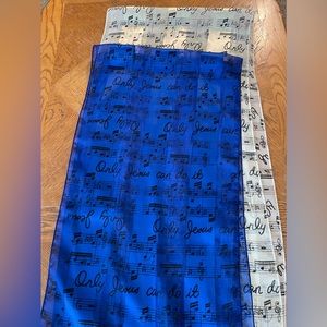 Scarf Scarves Music Notes Only Jesus Can Do It Set of 2